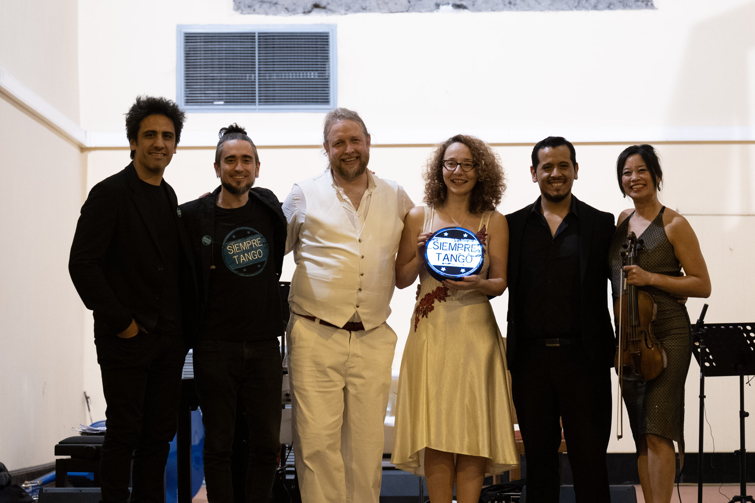 Julien and Elma with invited musicians at The Temple